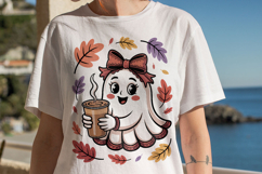 Coquette Coffee Ghost Fall Leaves Mashup Product Image 2