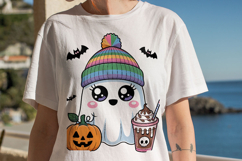 Cute Pastel Boujee Ghost Coffee Beanie Product Image 2