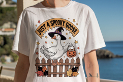 Just A Spooky Goose on a Fall Halloween Fence Product Image 2