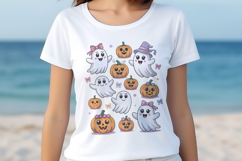 Cute Ghosts and Pumpkins Halloween Pattern Product Image 3