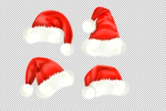 Santa Hat PNG Bundle 4 Christmas Hat Designs Product Image 3