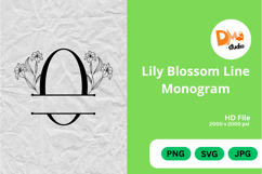 Lily Blossom Line Monogram Product Image 1