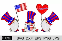 Patriotic gnomes 4th of July Gnome svg, Independence day USA Product Image 1