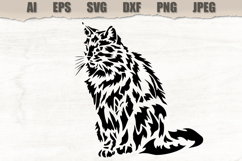 Stencil Long Hair Cat Product Image 1