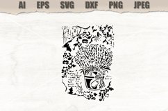 Stencil Lavande SVG Product Image 1
