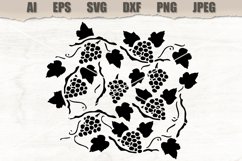 Stencil Grape SVG Product Image 1