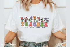 Teacher Svg, Helping little minds grow Svg, Teacher Shirt Product Image 1