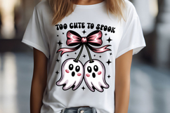 Too Cute To Spook Pink Boujee Ghost Halloween Product Image 2