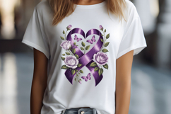 Purple Domestic Abuse Awareness Ribbon Roses Product Image 2