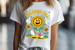 Welcome Fall Happy Sunflower Vintage Dancing Product Image 3