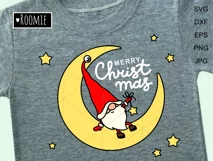 Christmas gnome door hanger svg, Scandi Merry Christmas sign Product Image 2