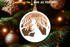 Christmas Ornament SVG laser cut file for Glowforge Product Image 1