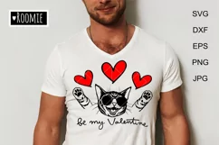 Valentine Cat with heart SVG for Cricut, Love cats Shirt Product Image 1
