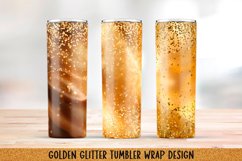 Golden glitter tumbler wraps Sublimation. 20 oz. Product Image 1