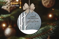 Christmas Ornament SVG laser cut file for Glowforge Product Image 1