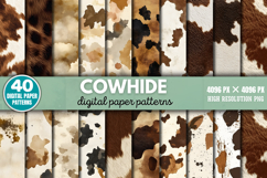 Cowhide Digital Paper Background Bundle PNG Product Image 1