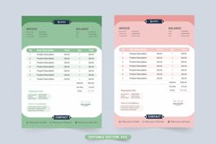 Business invoice with girly color vector Product Image 1