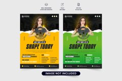 Gym business promotional flyer template Product Image 1