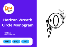 Horizon Wreath Circle Monogram Product Image 1