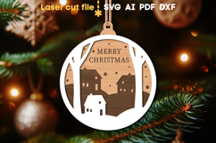 Christmas Ornament SVG laser cut file for Glowforge Product Image 1
