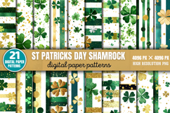 St Patricks Day Shamrock Digital Bundle PNG Product Image 1