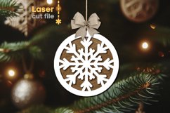 Christmas Ornament SVG laser cut file for Glowforge Product Image 1