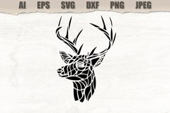 Stencil Deer SVG Product Image 1