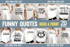 Funny Quotes Front &amp; Back SVG Bundle, Funny Quotes Svg Product Image 1