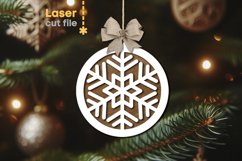 Christmas Ornament SVG laser cut file for Glowforge Product Image 1