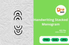 Handwriting Stacked Monogram Product Image 1