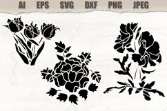 Stencils Flowers SVG Product Image 1