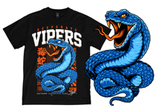 Tattoo Snake Mascot Vector Template Product Image 1