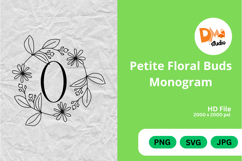 Petite Floral Buds Monogram Product Image 1