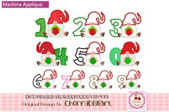 Gnome ornament Numbers machine embroidery bundle 2210Z Product Image 1