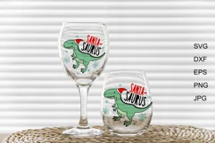 Christmas Santa Dinosaur T-Rex Svg, Boy shirt mug design Product Image 5