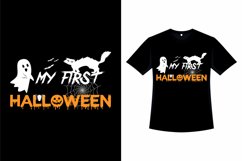 Halloween Calligraphy T-shirt Design Product Image 1