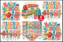 Back to School Sublimation Design,Teacher Typography Product Image 1