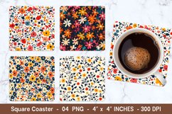 Ditzy Floral Square Coasters | Square Coaster Png Product Image 1