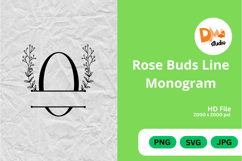 Rose Buds Line Monogram Product Image 1