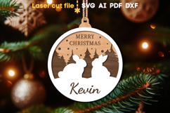Christmas Ornament SVG laser cut file for Glowforge Product Image 1