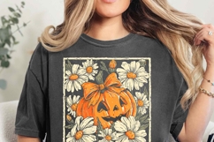 Retro Floral Pumpkin Png | Coquette Halloween Pumpkin Png Product Image 2