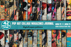 Pop Art Collage Magazines Journal Paper PNG Bundle Product Image 1