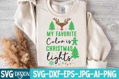 My Favorite Color is Christmas Lights SVG Cut File,Christmas Product Image 2