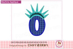 Liberty crown Numbers machine applique embroidery bundle 18 Product Image 2