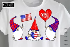 Patriotic gnomes 4th of July Gnome svg, Independence day USA Product Image 1