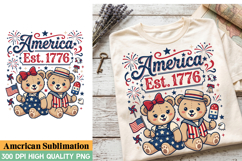 America Es.1776 Sublimation Design,Happy 4th of july png Product Image 2