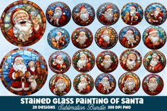 Stained Glass Painting Of Santa Clipart Sublimation Product Image 1