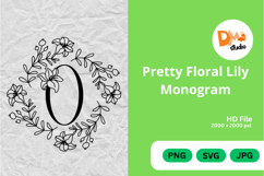Pretty Floral Lily Monogram Product Image 1
