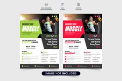 Fitness training center flyer template Product Image 1