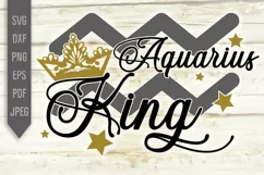 Aquarius King Svg. Zodiac Sign Birthday. Horoscope dxf, png Product Image 2